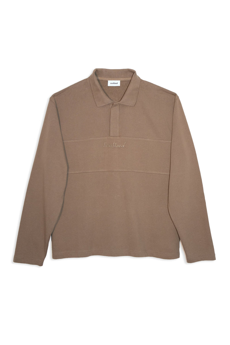 SOULLAND ADDY LS polo shirt Sweatshirt/hoodie Brown