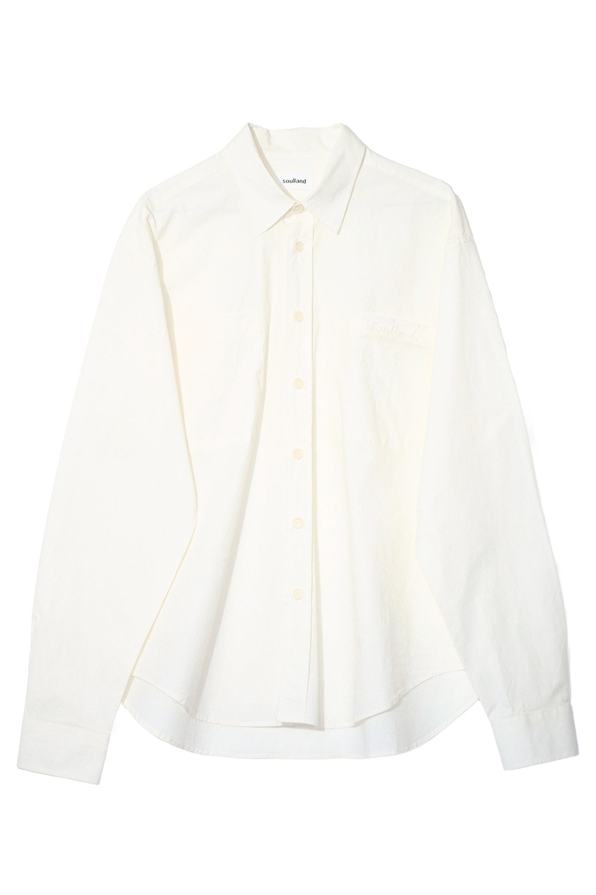 SOULLAND ALBERT garment dye shirt Shirt Off White