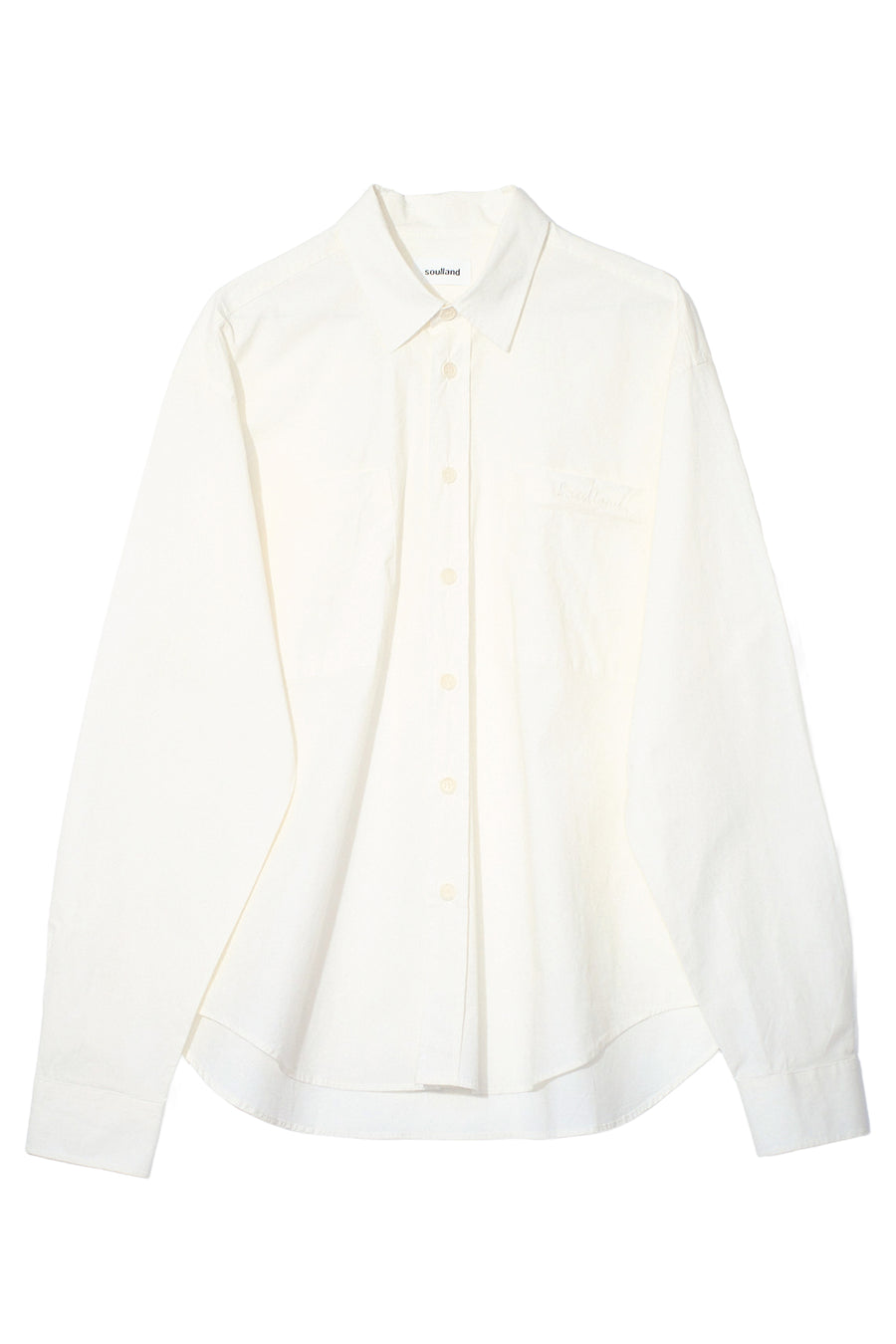 SOULLAND ALBERT garment dye shirt Shirt Off White