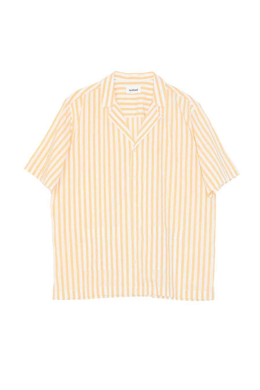 SOULLAND CALEB s/s linen mix shirt Shirt Yellow