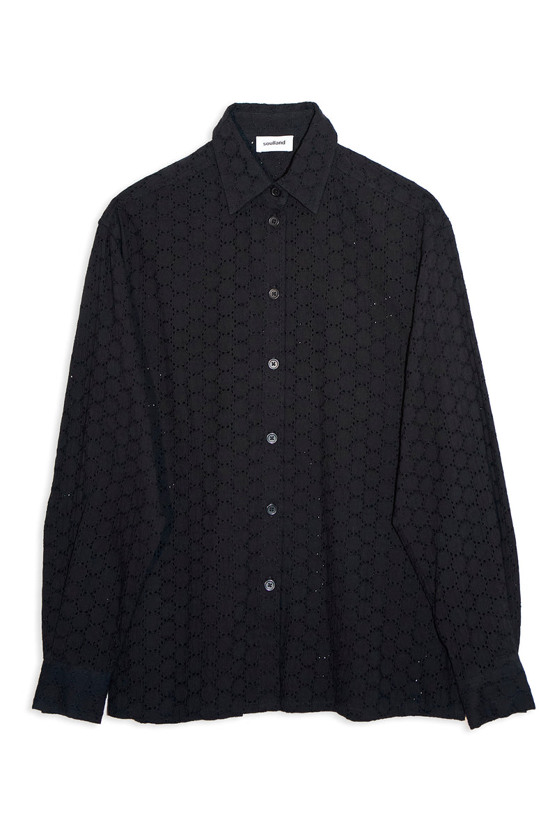 SOULLAND CARL anglaise l/s shirt Shirt Black