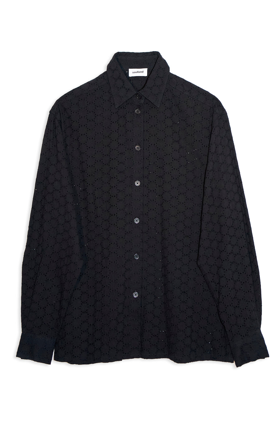 SOULLAND CARL anglaise l/s shirt Shirt Black