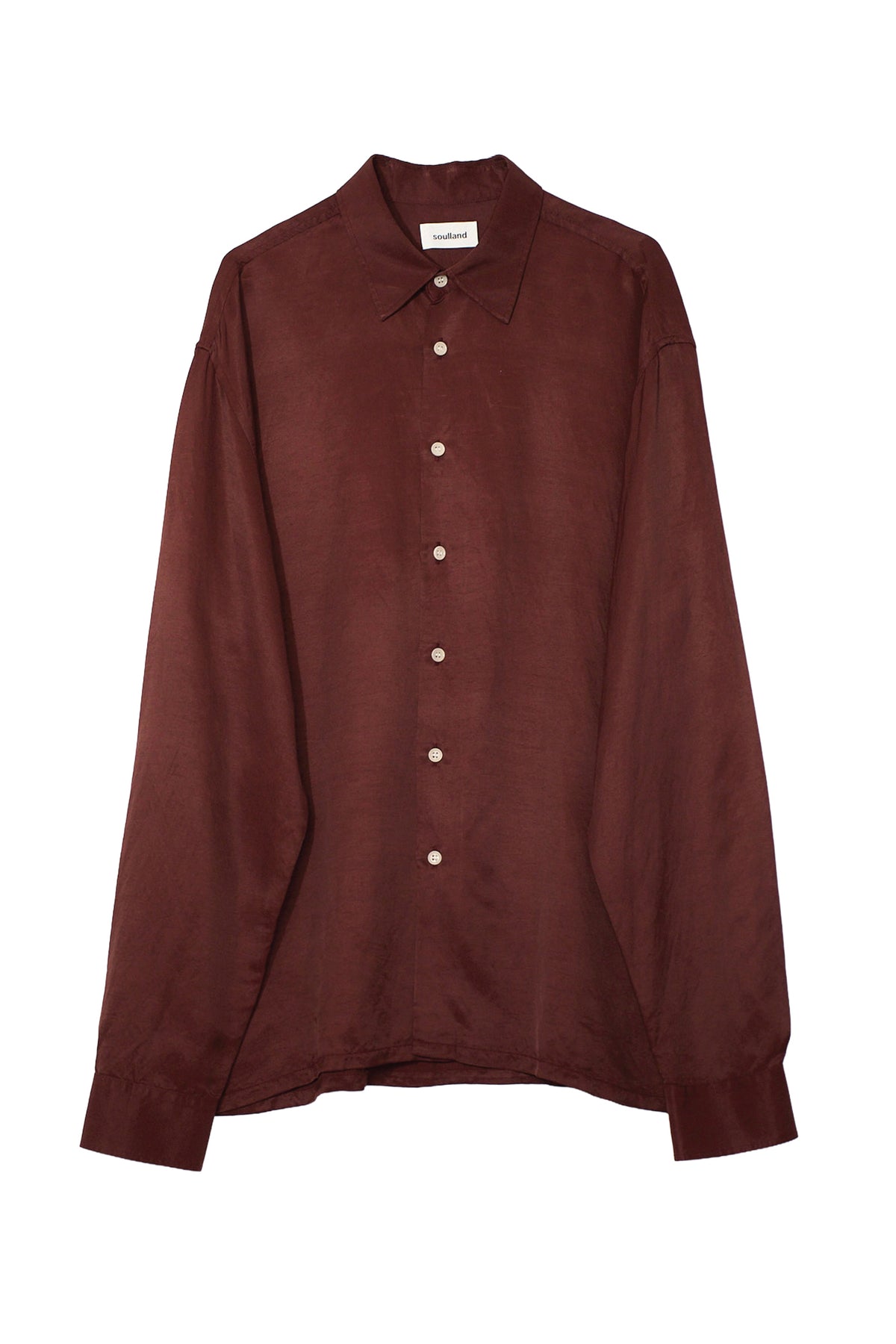 SOULLAND CARL viscose linen mix shirt Shirt Wine