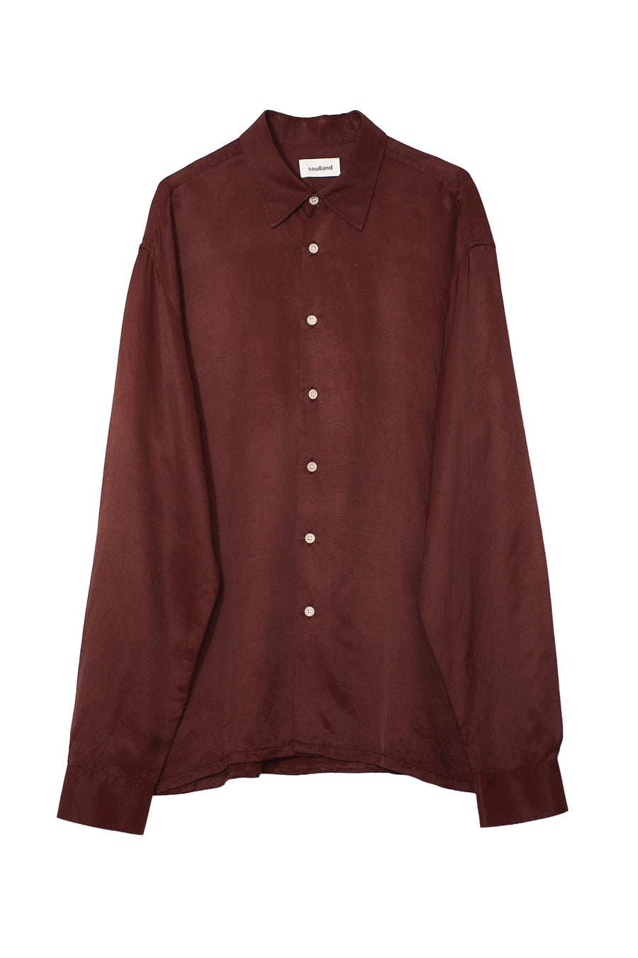 SOULLAND CARL viscose linen mix shirt Shirt Wine