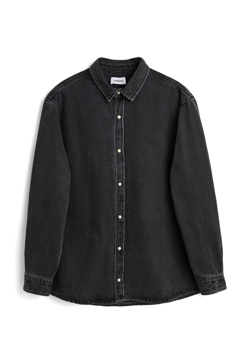 SOULLAND DAMON denim shirt Shirt Grey