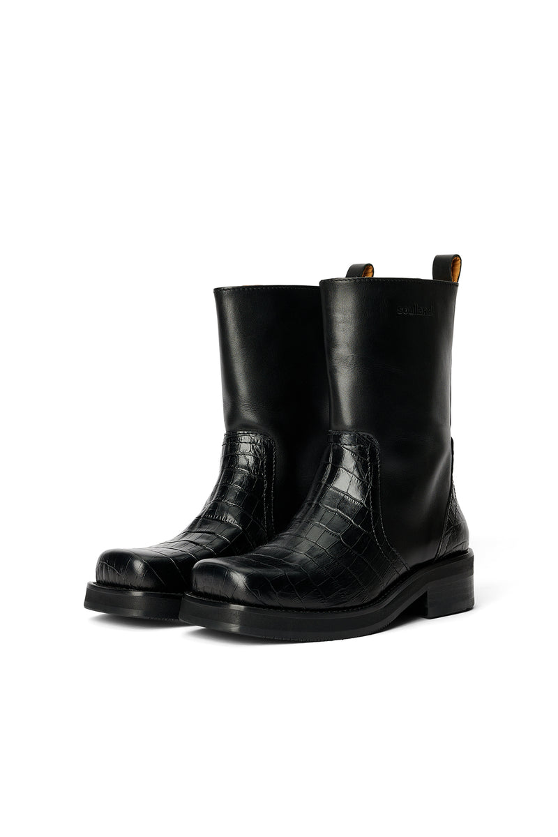 DELAWARE men's croco boots — alternate view