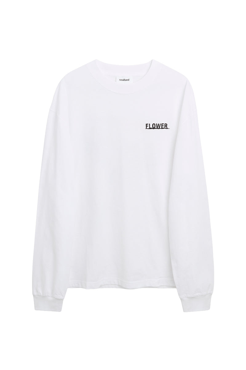 SOULLAND DEREK rose print T-shirt T-shirt White
