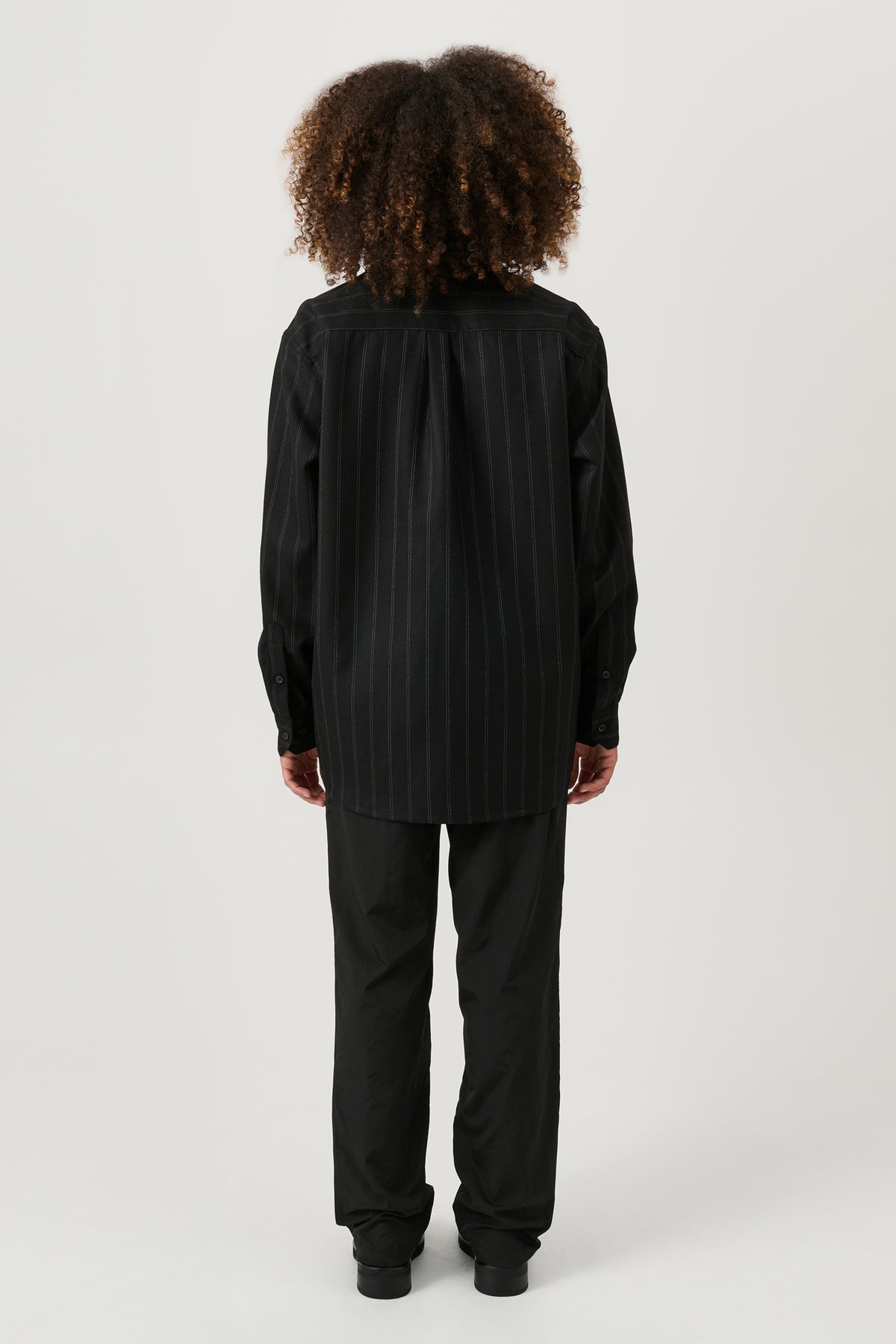 SOULLAND DERRY zip front shirt jacket Jacket/coat/vest Black