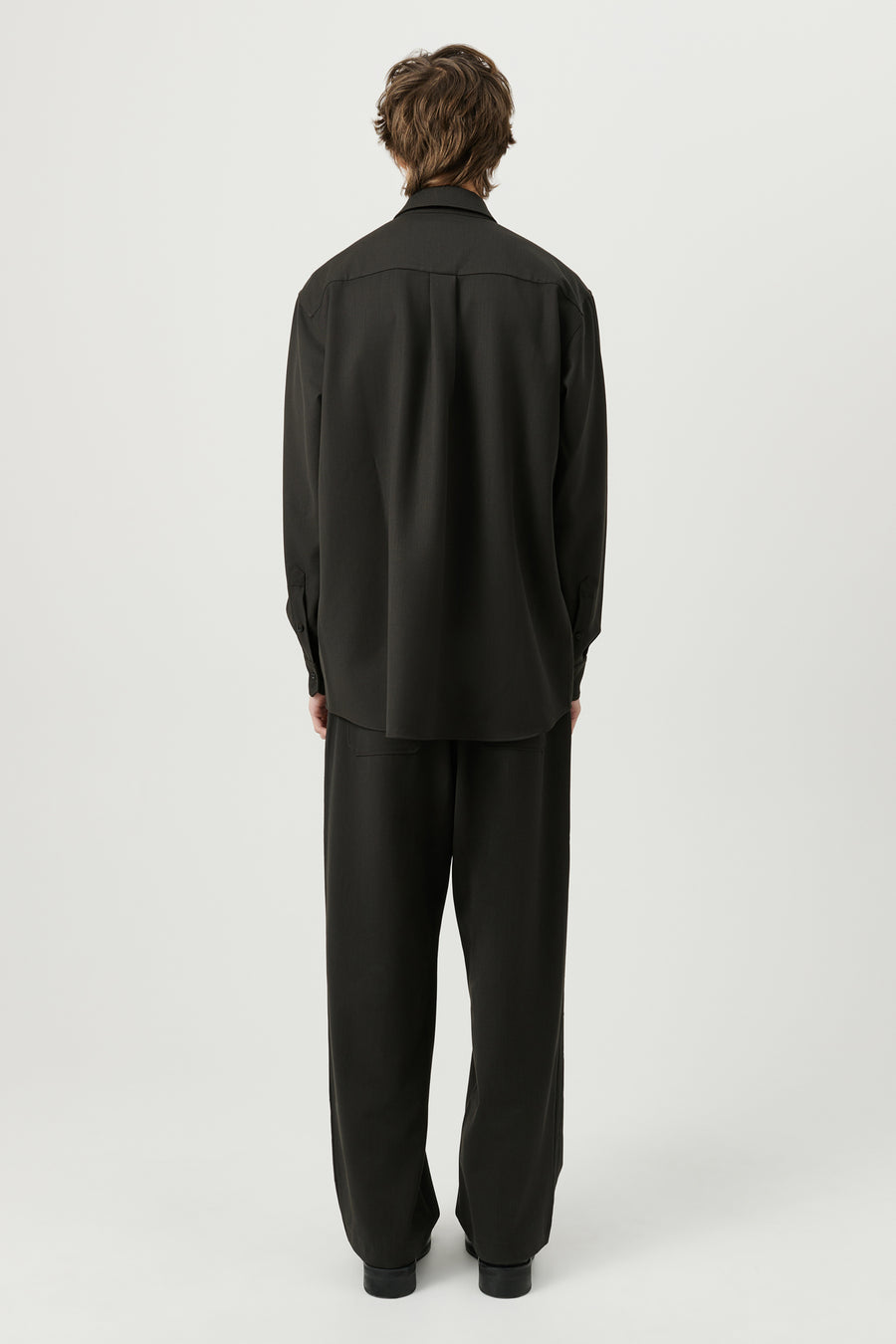 SOULLAND DERRY zip front overshirt Shirt Brown emroidered