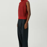 SOULLAND Eira Vest Knitwear Red