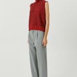SOULLAND Eira Vest Knitwear Red