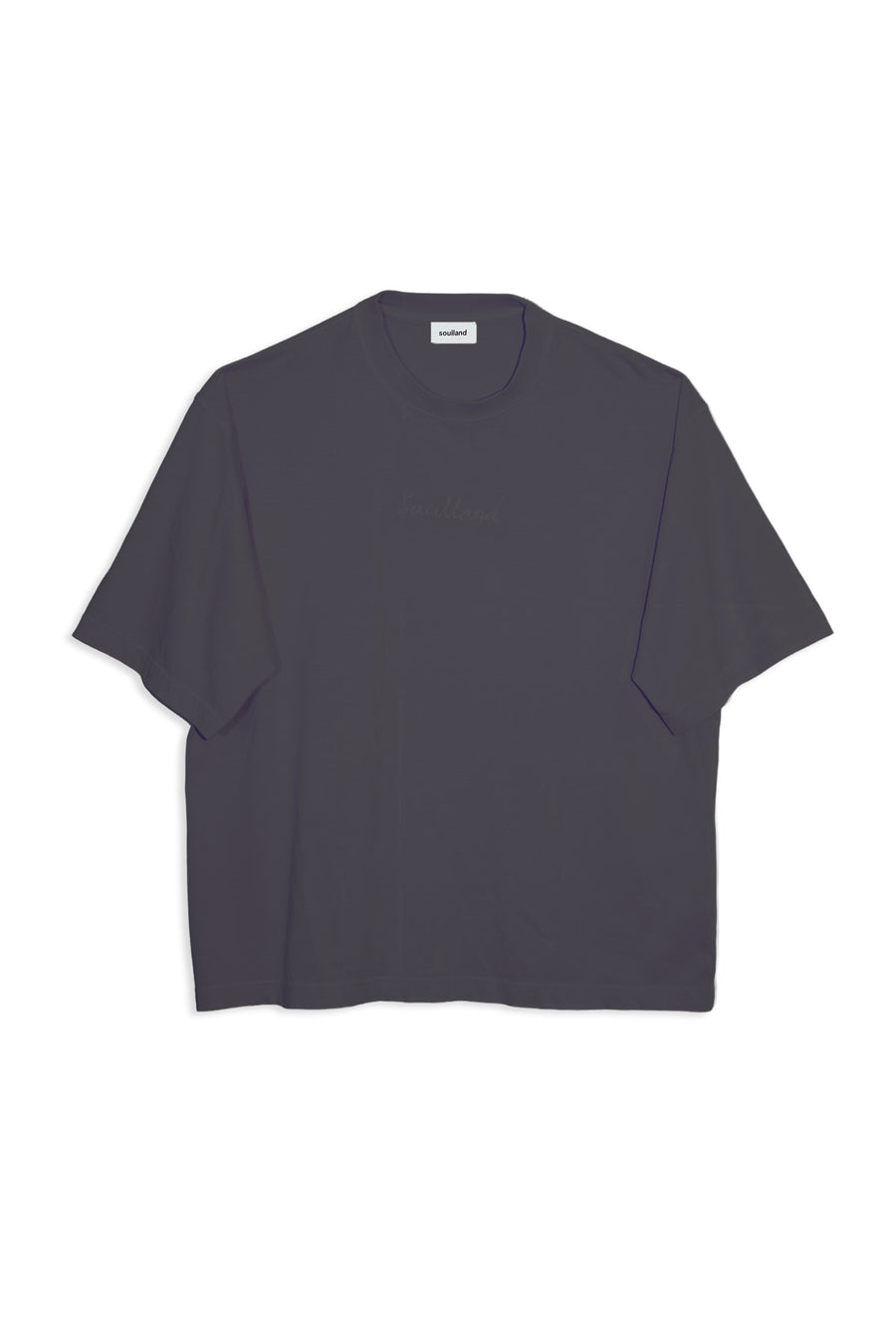SOULLAND GUY T-shirt garment dyed T-shirt Grey