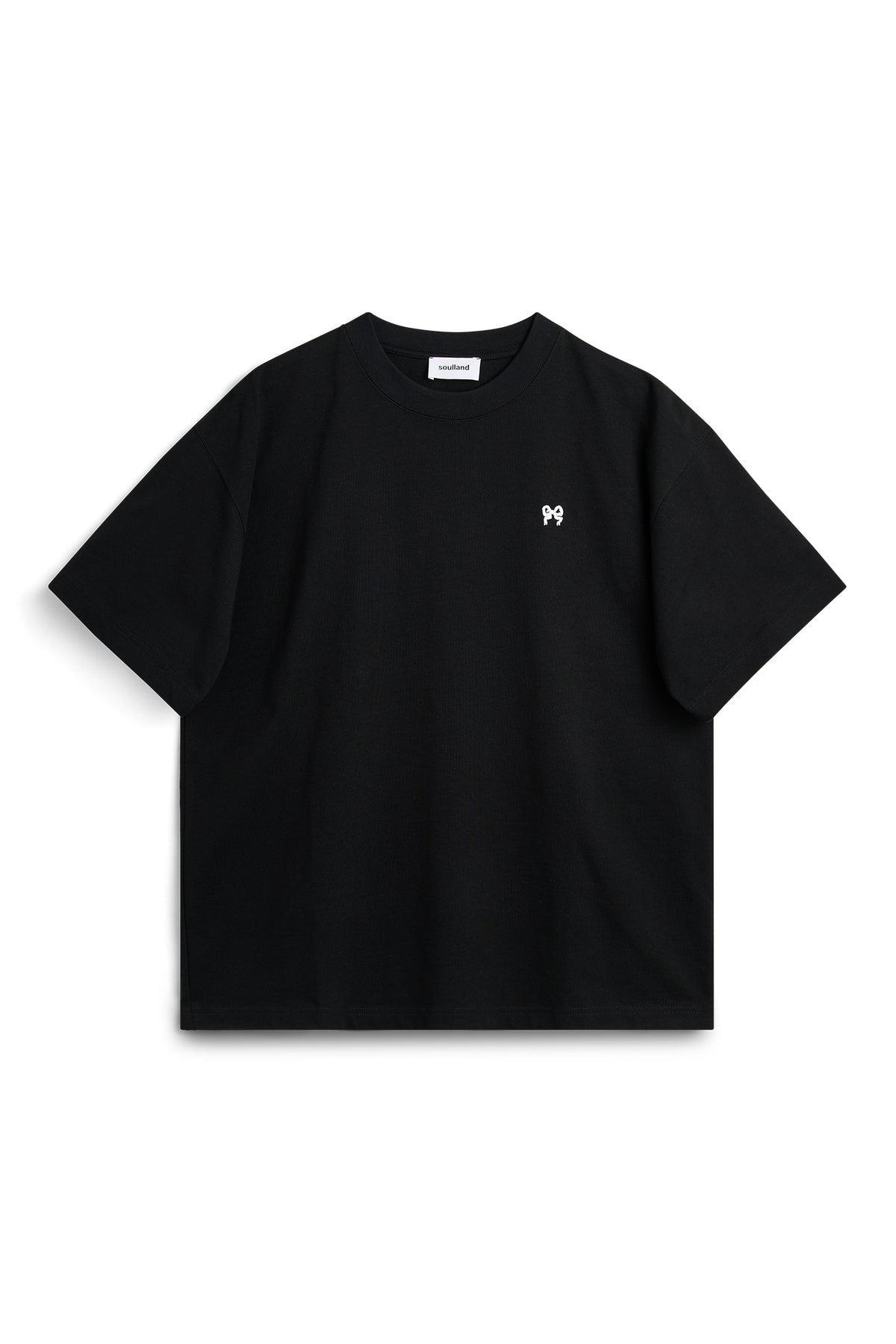 SOULLAND KAI embroidered bow T-shirt Black