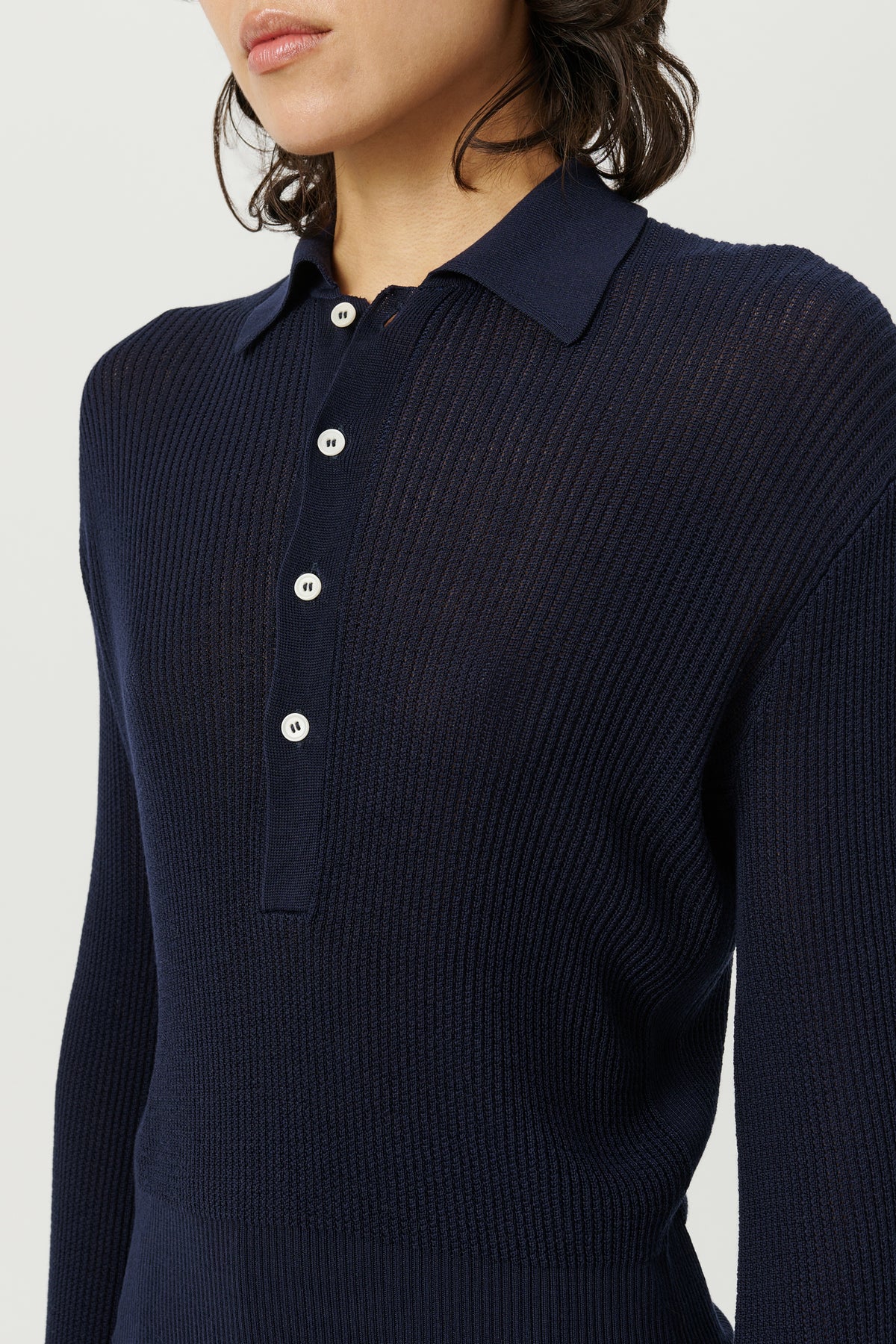 SOULLAND KIKI polo jumper Knitwear Navy