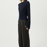SOULLAND KIKI polo jumper Knitwear Navy