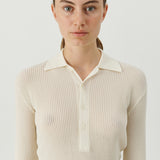 SOULLAND Kiki Polo Jumper Knitwear Off White