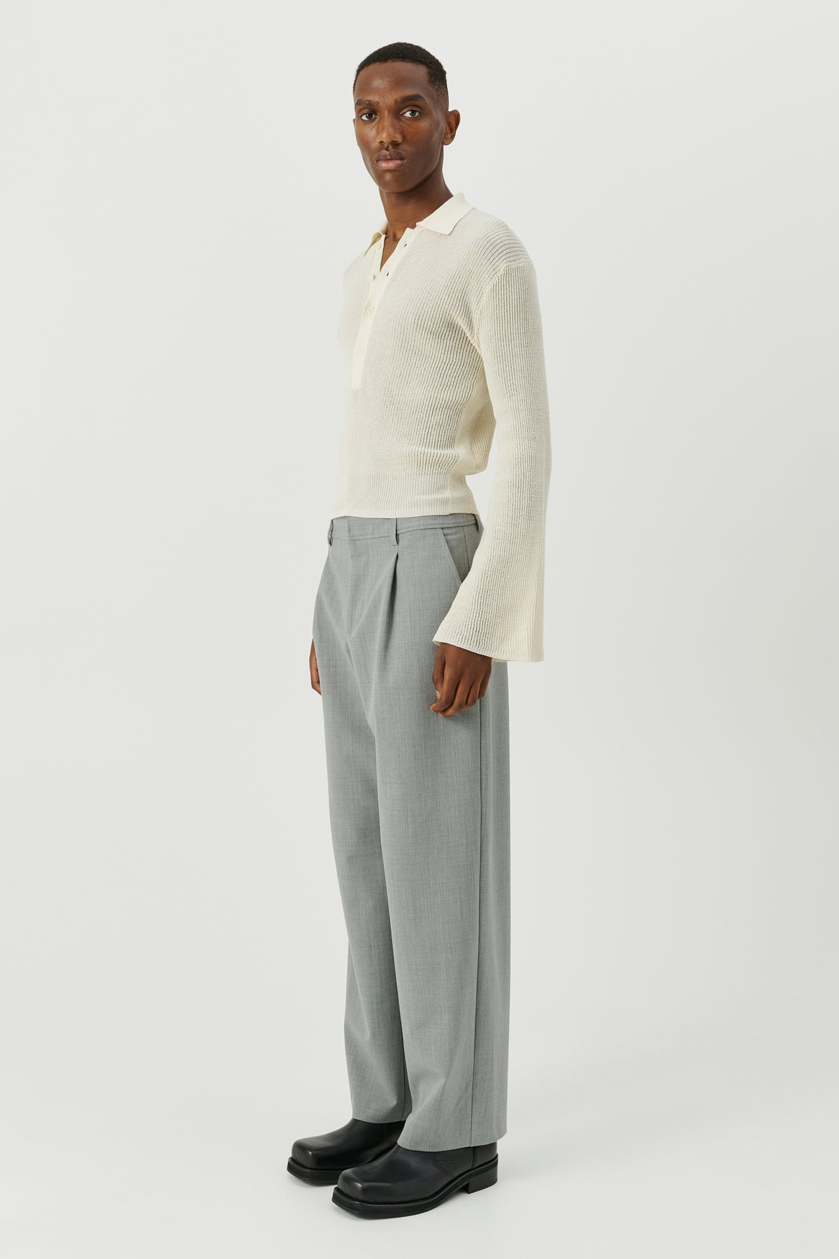 SOULLAND Kiki Polo Jumper Knitwear Off White