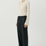 SOULLAND Kiki Polo Jumper Knitwear Off White