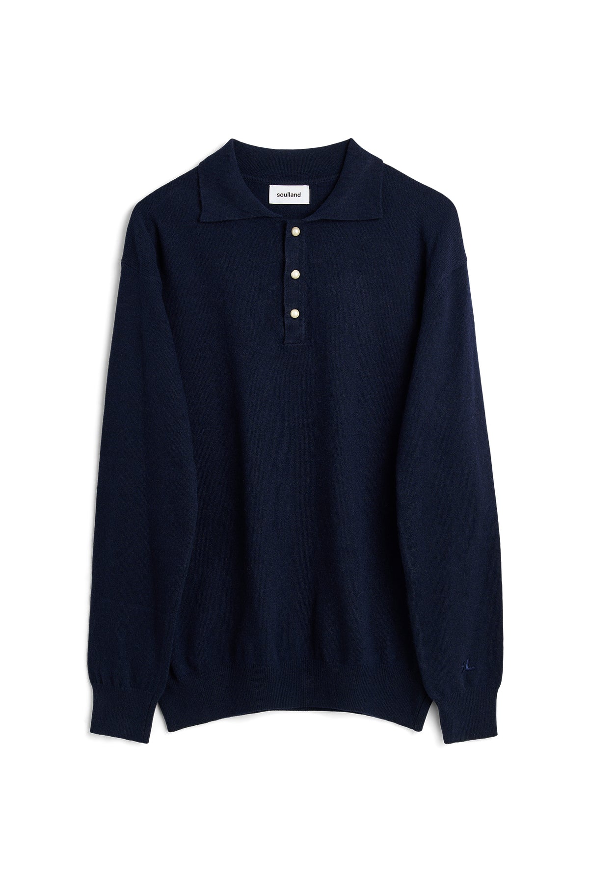 SOULLAND MARCEL polo jumper Knitwear Navy