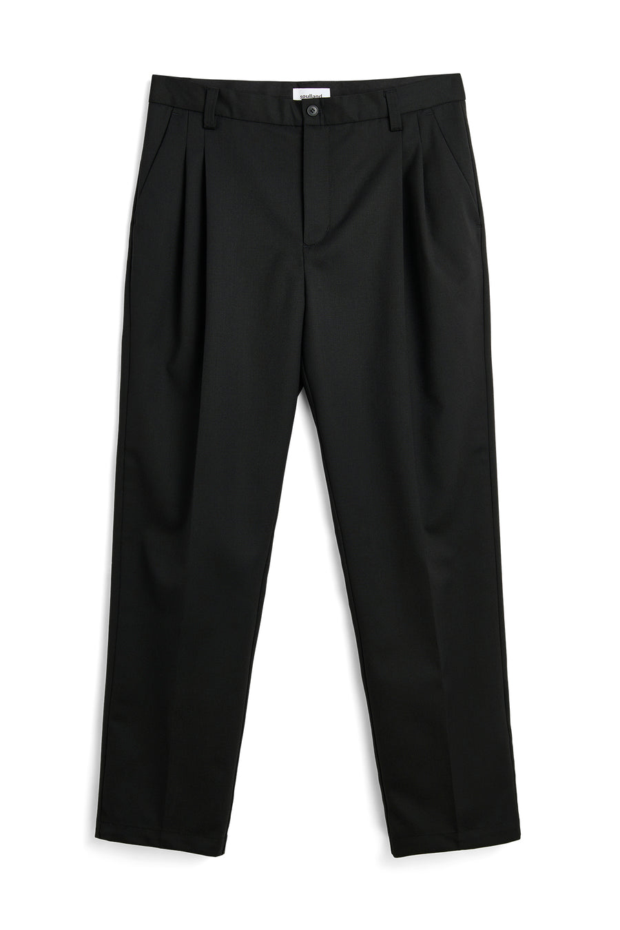 SOULLAND MARCO solid Pants Black