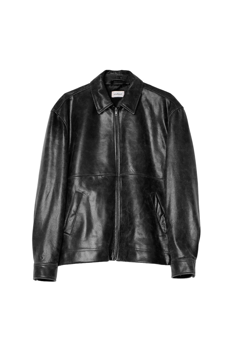 SOULLAND MURPHY leather jacket Jacket/coat/vest Black