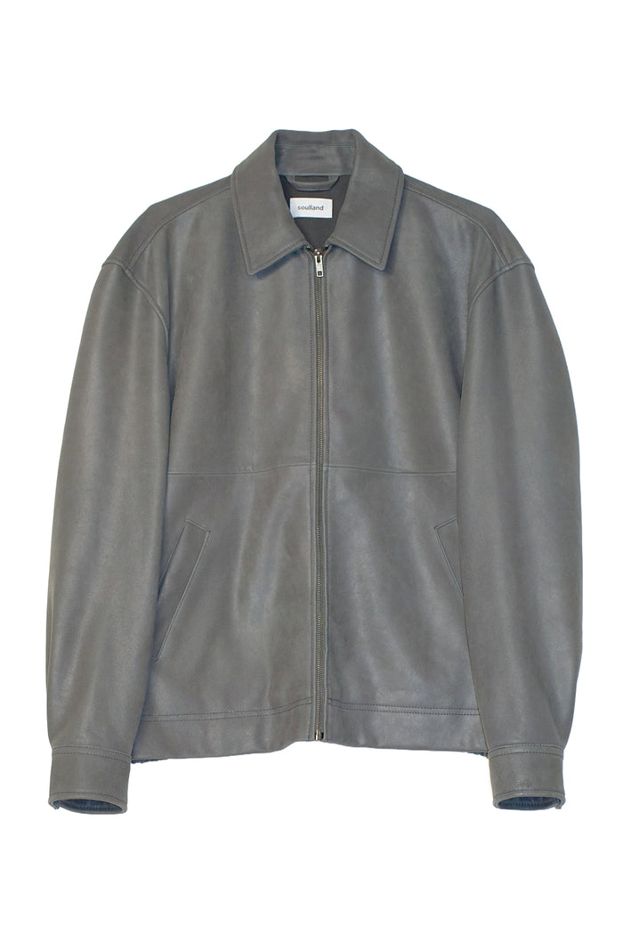 SOULLAND MURPHY leather jacket Jacket/coat/vest Grey