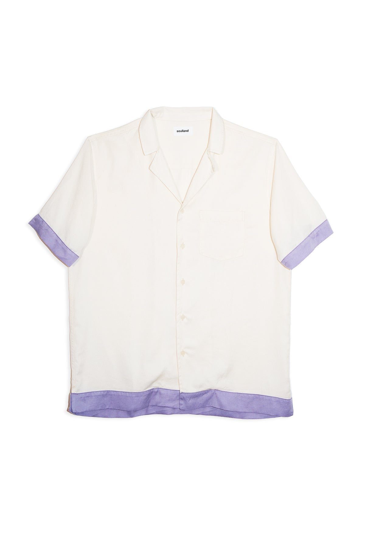 SOULLAND ORSON vase aop Shirt Off White