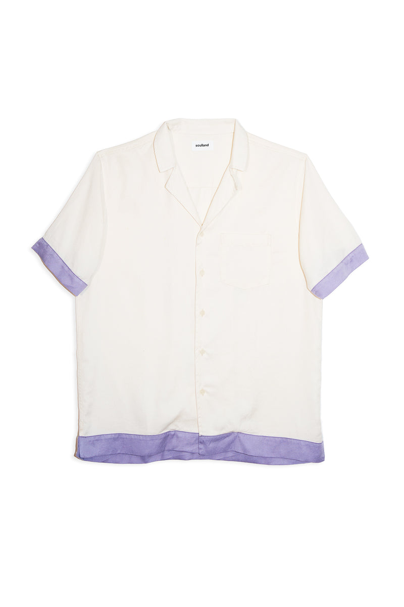 SOULLAND ORSON vase aop Shirt Off White