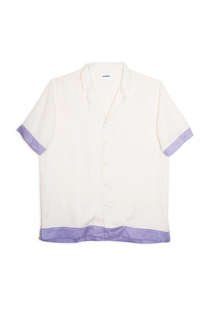 SOULLAND ORSON vase aop Shirt Off White