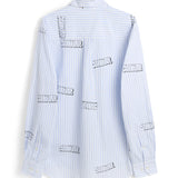 SOULLAND RADO graffiti Shirt Light Blue