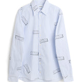 SOULLAND RADO graffiti Shirt Light Blue