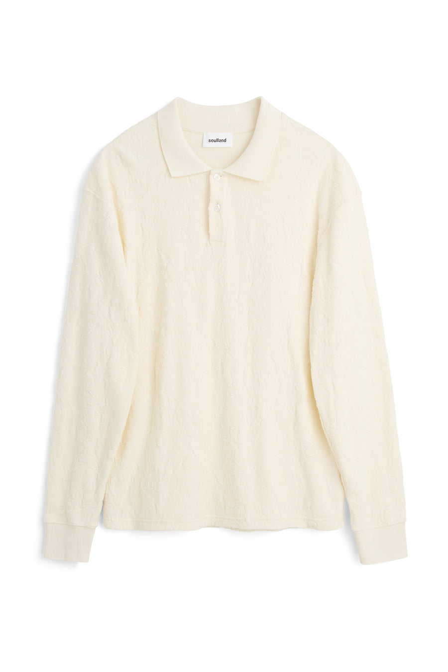 SOULLAND ROBERT l/s polo shirt Top Off White