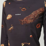 SOULLAND ROCA top Top Black AOP
