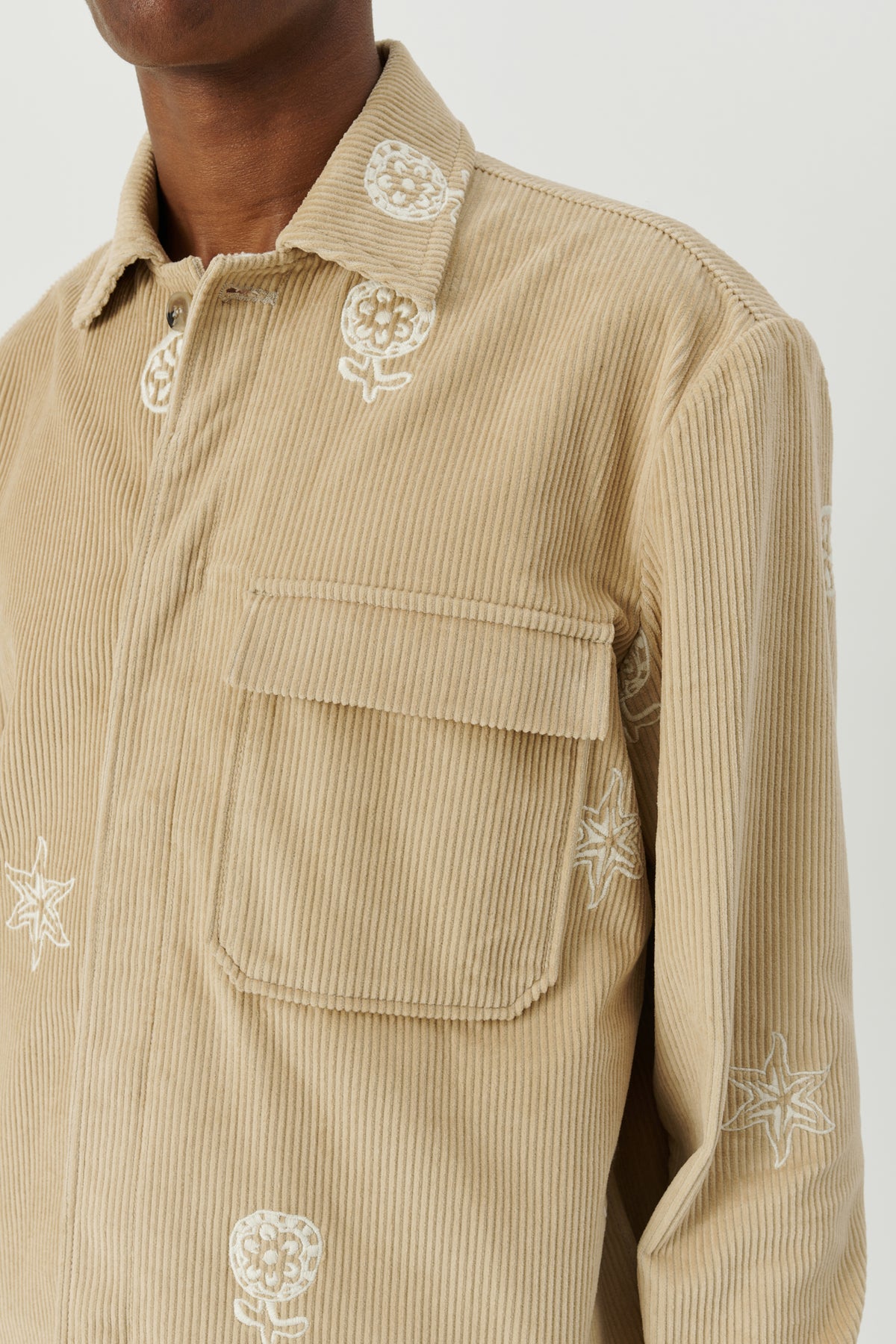 SOULLAND Rory Overshirt Shirt Beige
