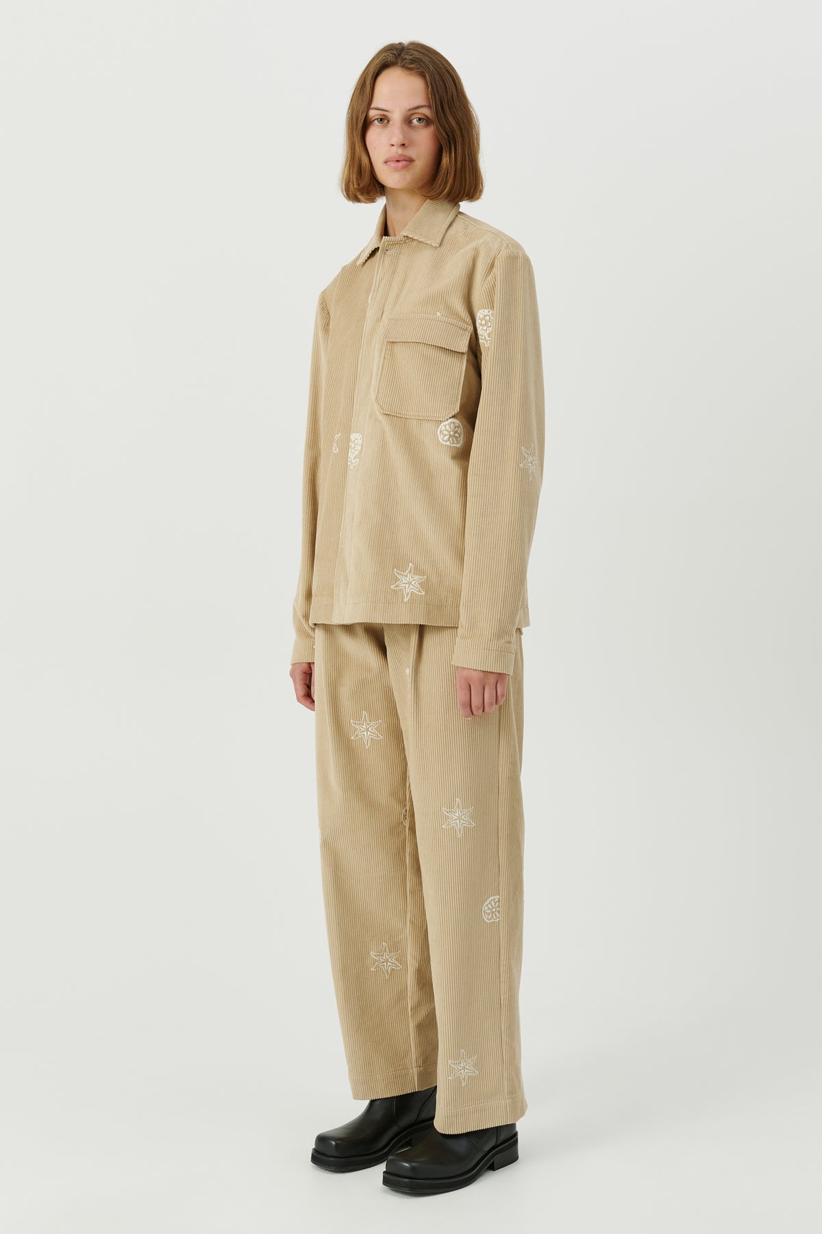 SOULLAND Rory Overshirt Shirt Beige