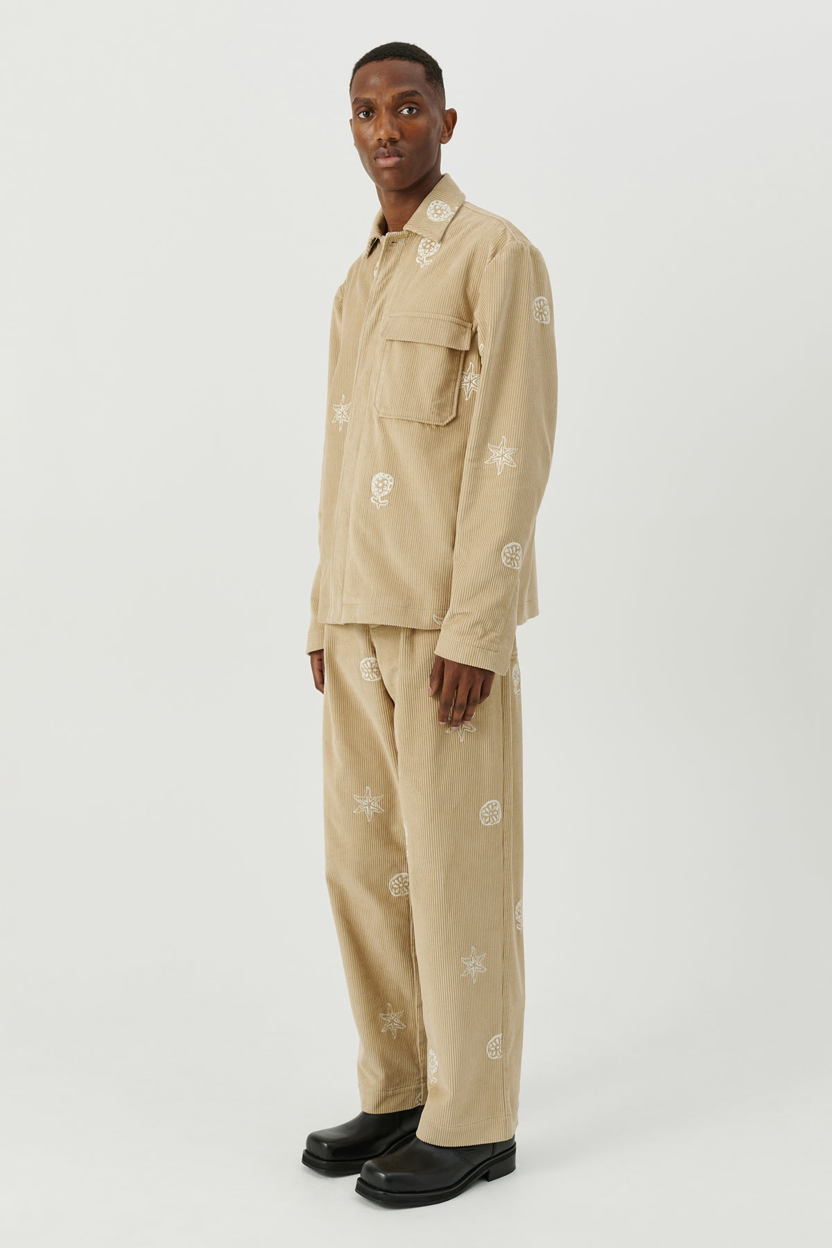 SOULLAND Rory Overshirt Shirt Beige