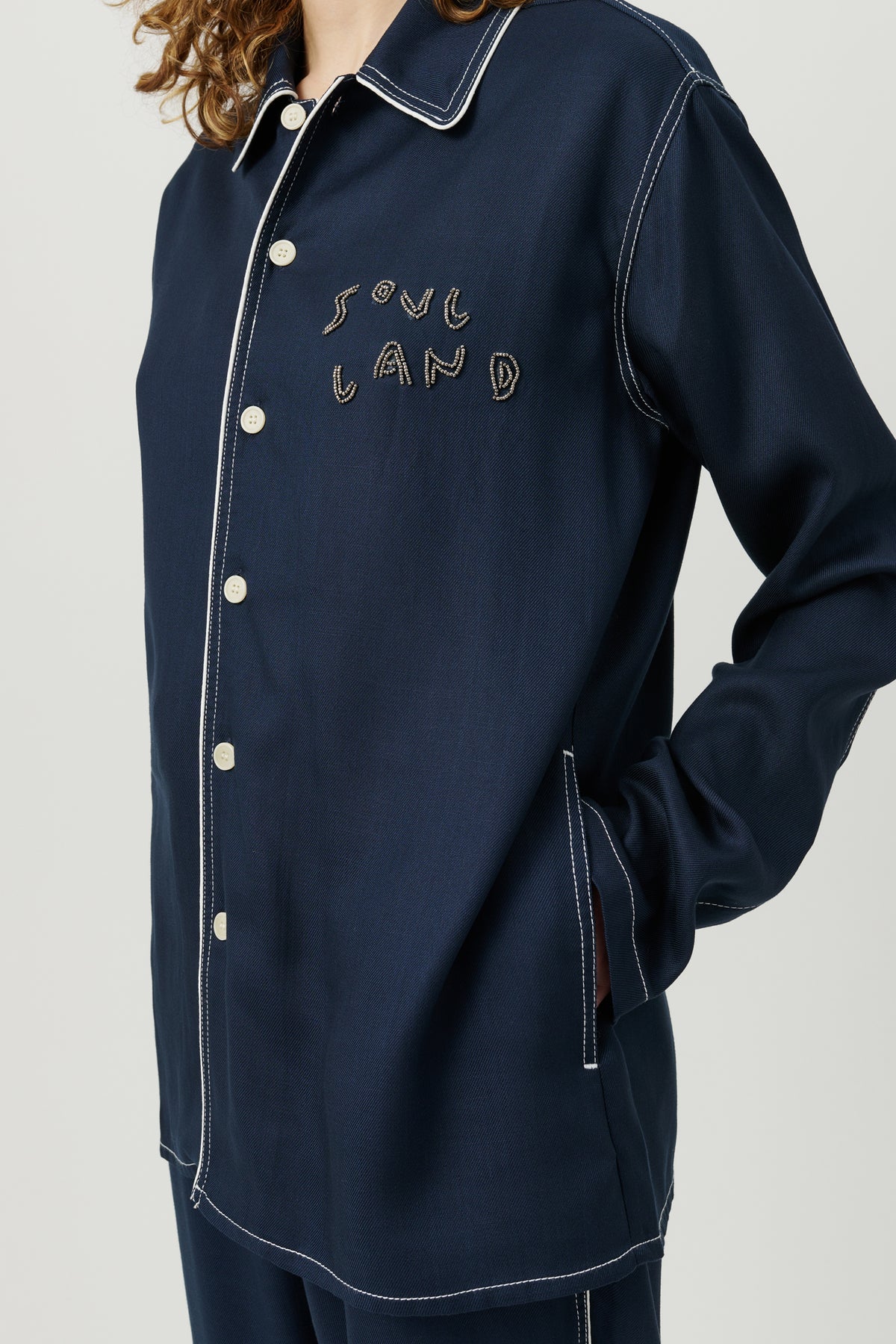 SOULLAND TYRA overshirt Shirt Navy