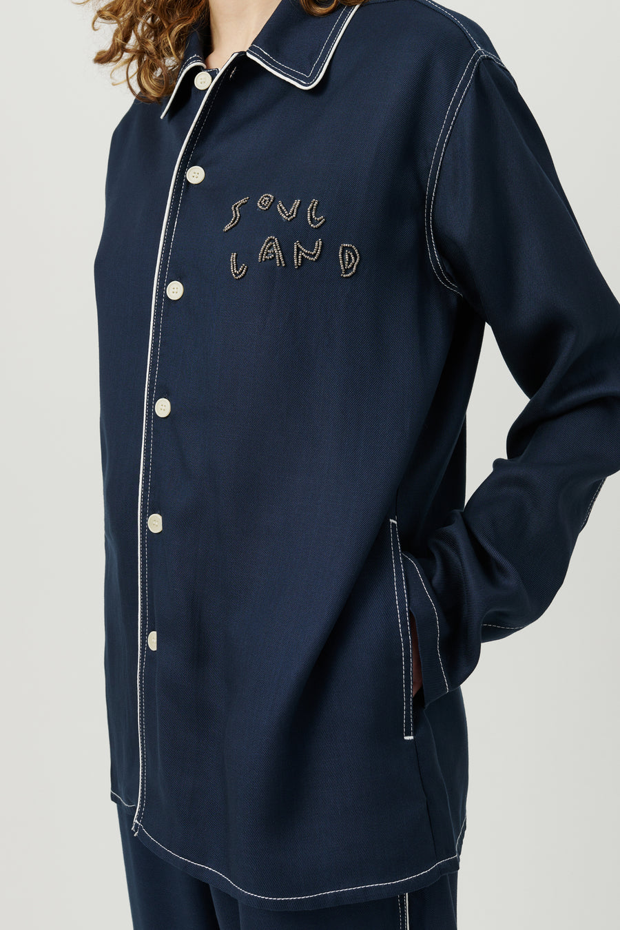 SOULLAND TYRA overshirt Shirt Navy