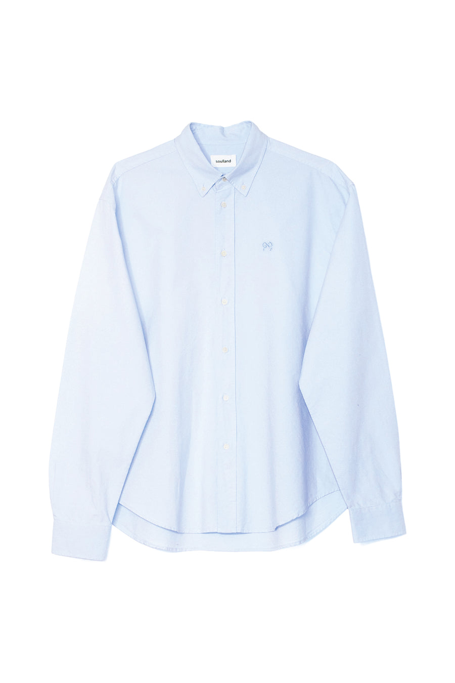 SOULLAND VIT bttn down fine twill shirt deadstock Shirt Light Blue