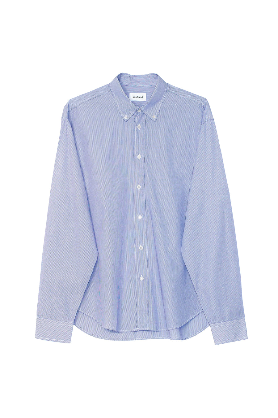 SOULLAND VIT bttn down mini stripe deadstock shirt Shirt Navy