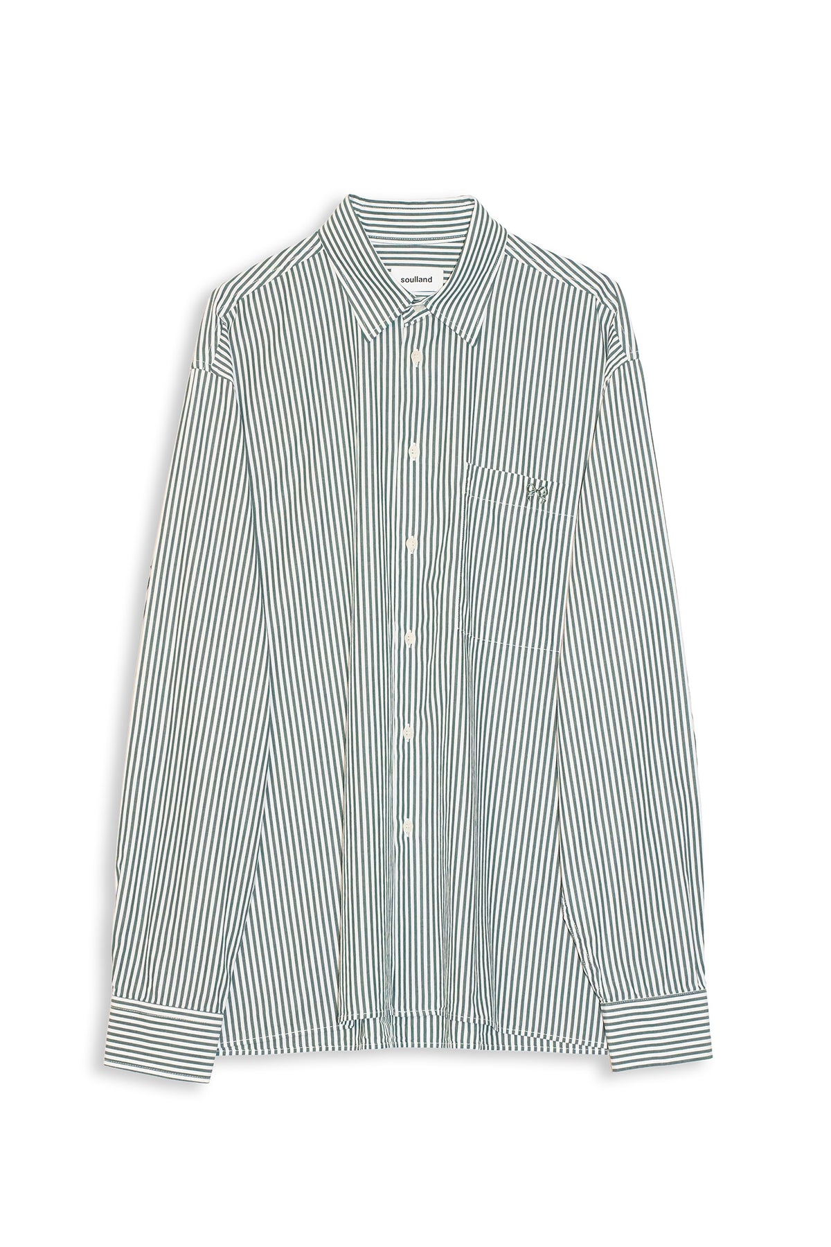 SOULLAND VIT stripe shirt Shirt Green