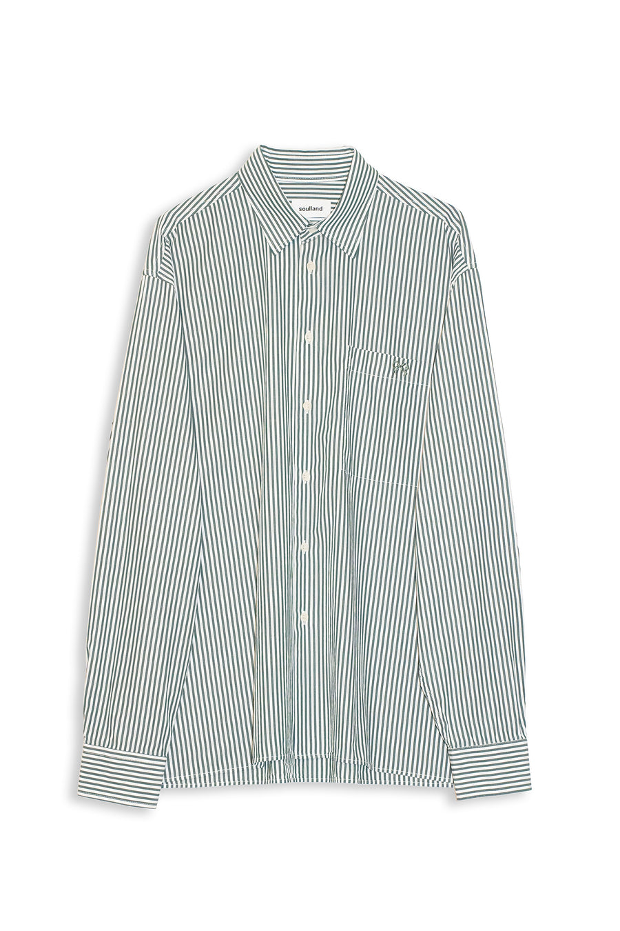 SOULLAND VIT stripe shirt Shirt Green