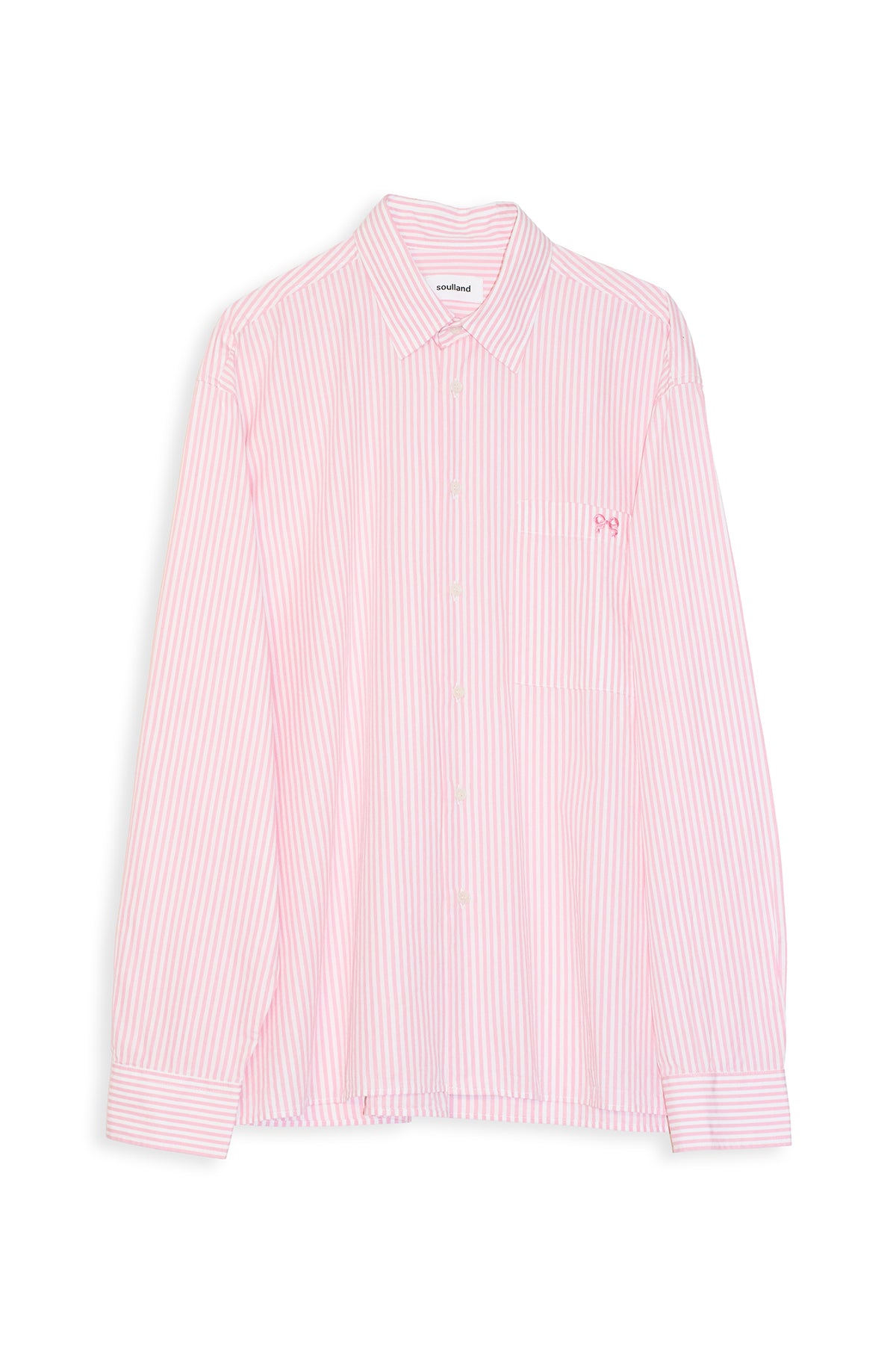 SOULLAND VIT stripe shirt Shirt Pink