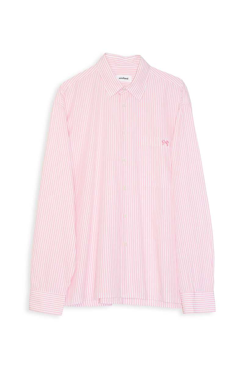 SOULLAND VIT stripe shirt Shirt Pink