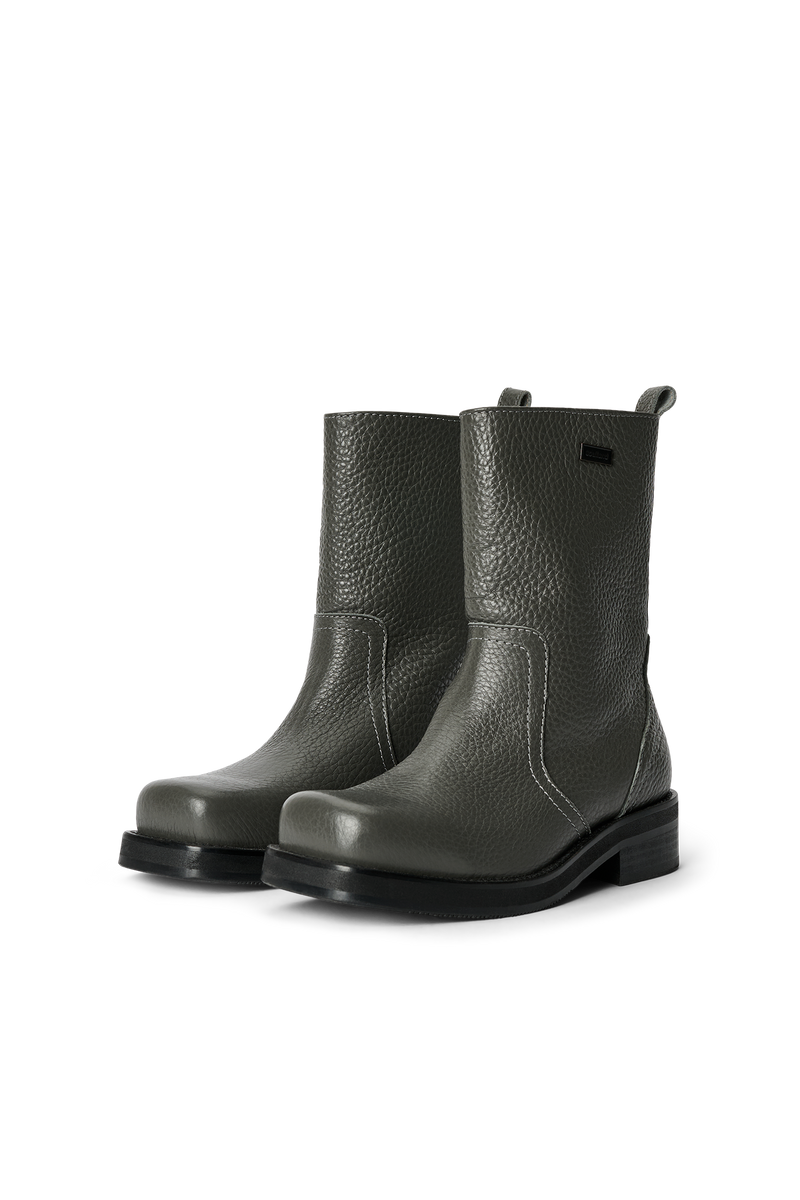 DELAWARE structured leather boots — alternate view